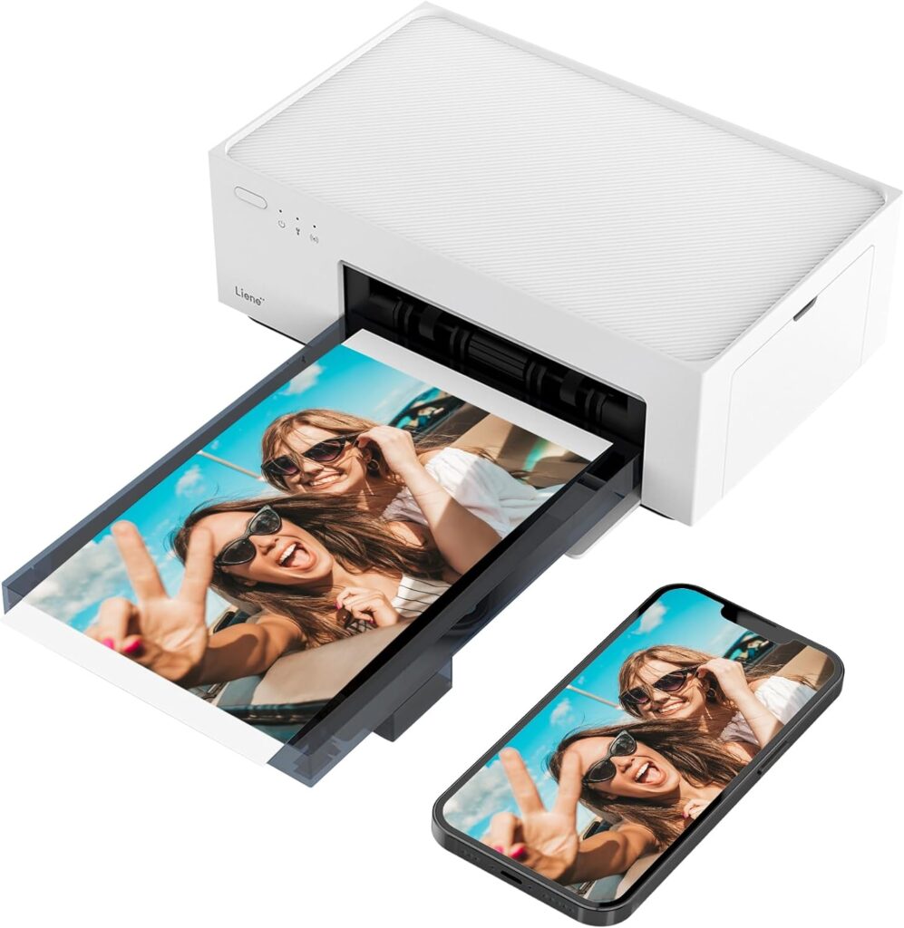 Liene 4x6 Photo Printer, Wi-Fi, 20 Sheets, Full-Color, Instant Printer for iPhone, Android, Smartphone, Thermal dye Sublimation for Home Use