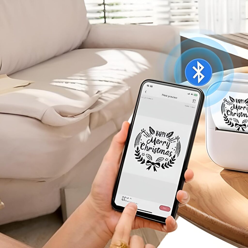Portable Bluetooth Printer - Wireless Thermal Sticker Printer - No Ink Required, Convenient, Multiple Printing Modes, Compatible with Android and iOS - Ideal for Labels, Photos, Sticky Notes.