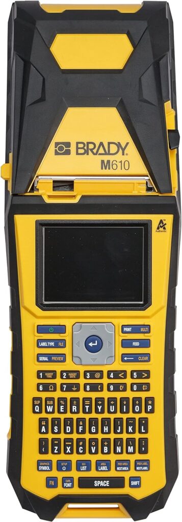 Brady M610 Handheld Label Maker. Durability Meets The widest Range of Data Entry Options., Yellow, Gray Large