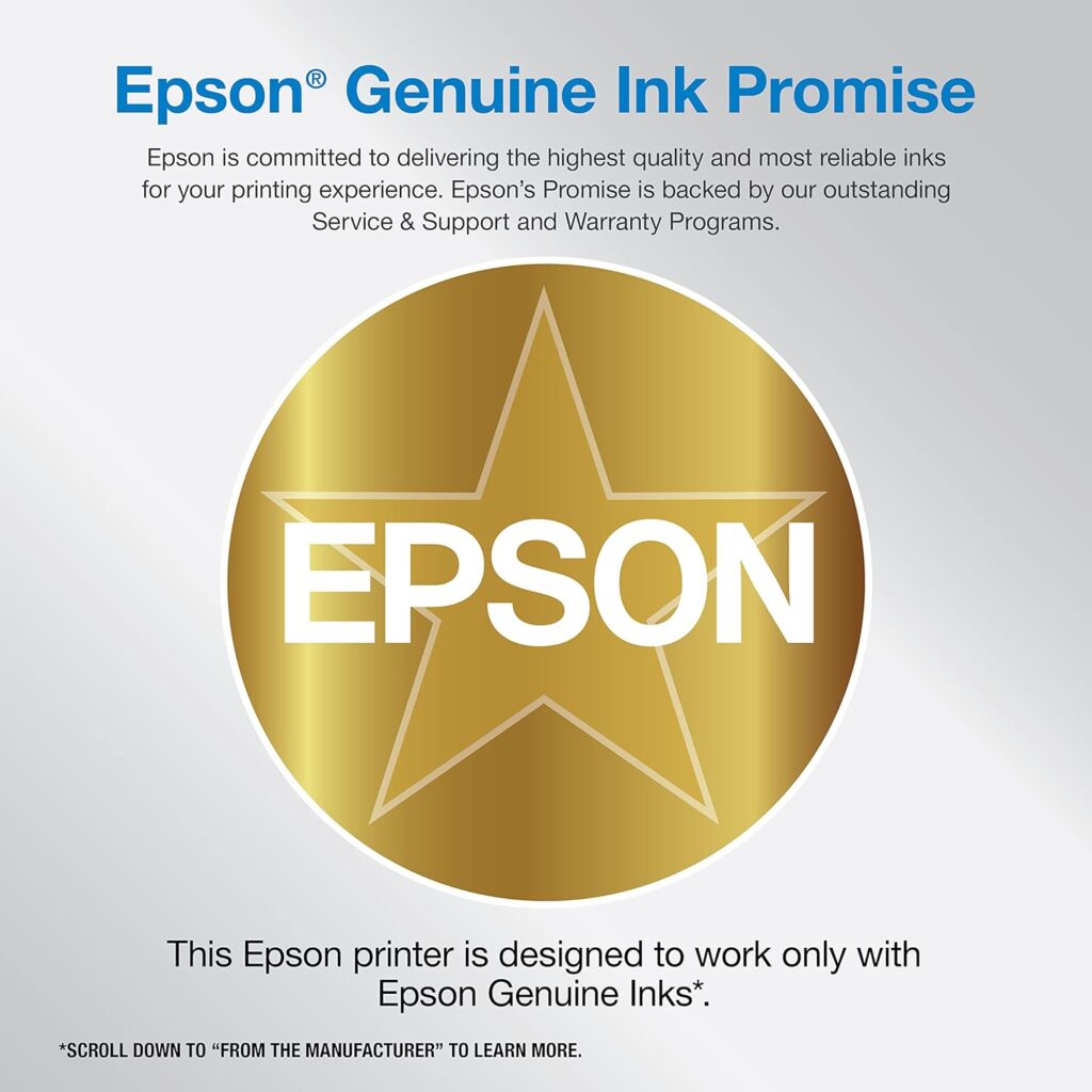 Epson Workforce WF-2960 Wireless All-in-One Printer with Scan, Copy, Fax, Auto Document Feeder, Automatic 2-Sided Printing, 2.4 Touchscreen Display, 150-Sheet Paper Tray and Ethernet,Black
