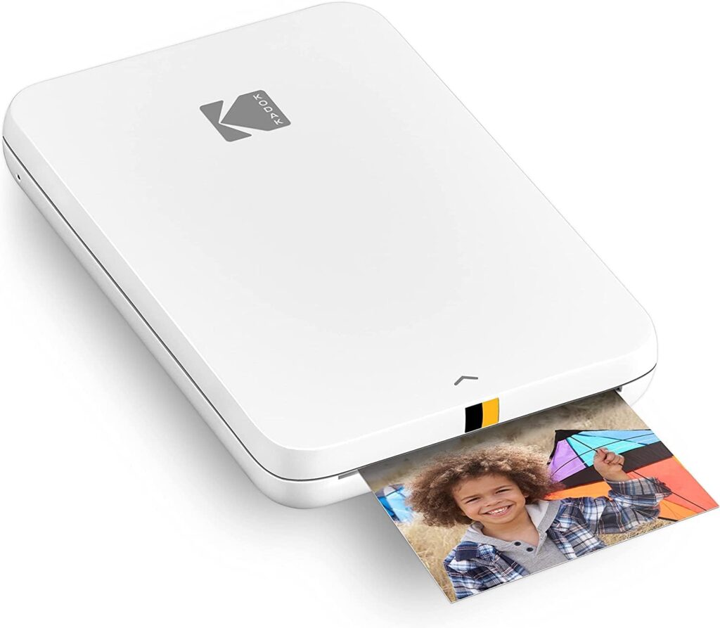 KODAK Step Slim Instant Mobile Color Photo Printer – Wirelessly Print 2x3” Photos on Zink Paper with iOS  Android Devices, White