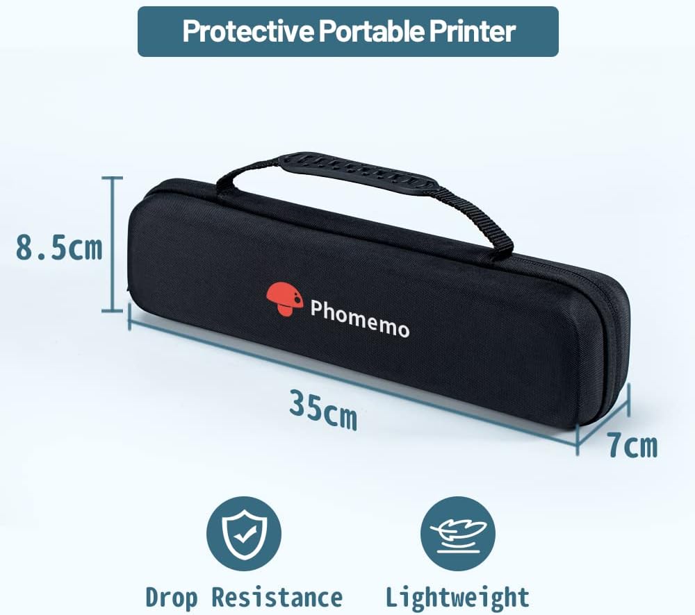 Phomemo Portable Printers Wireless for Travel with M08F Bag, Thermal Tattoo Stencil Printer for Office, Home, Business, M08F-Letter Bluetooth Compact Printer for 8.5 X 11 Size