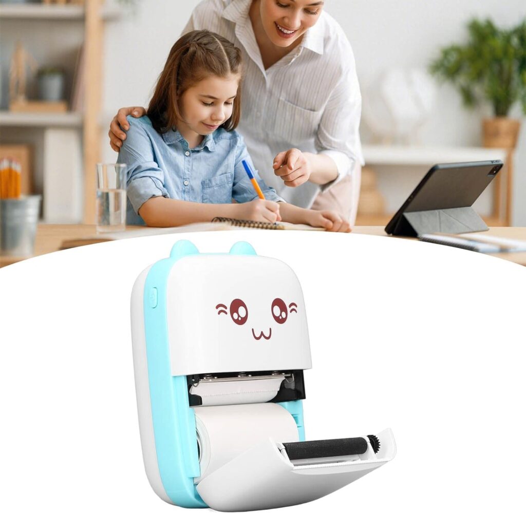 Portable Pocket Thermal Instant Photo Printer,Mini Pocket Printer, Portable Photo Printer, Bluetooth Wireless Smart Printer for Pictures, Retro-Style Photos, Receipts, Notes, Lists, Label, Memo