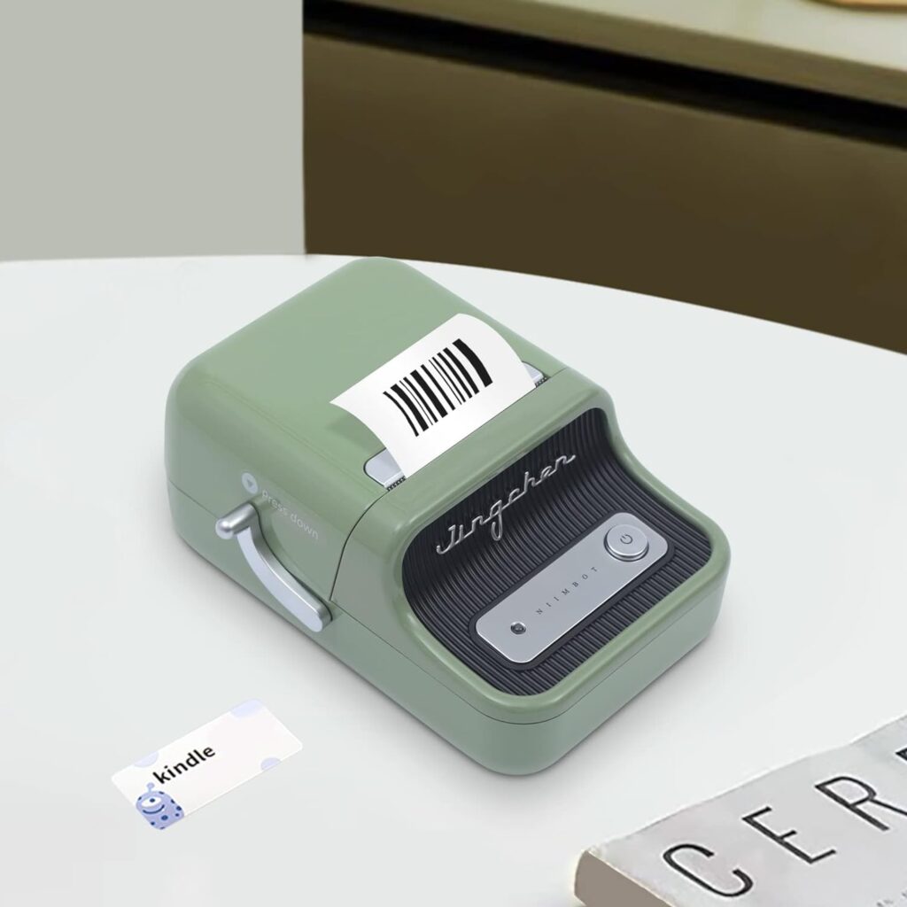 SABUIDDS Bluetooth Mini Label Printer Machine for Home - Portable Thermal Shipping Labels Printer for Small Businesses - Compatible with Android, iOS (Green)