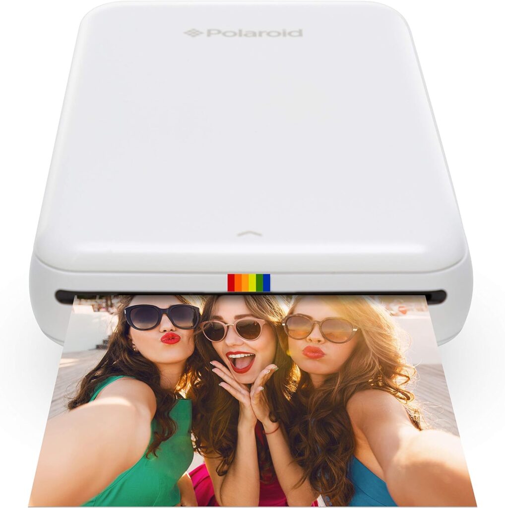 Zink Polaroid ZIP Wireless Mobile Photo Mini Printer (White) Compatible w/ iOS  Android, NFC  Bluetooth Devices